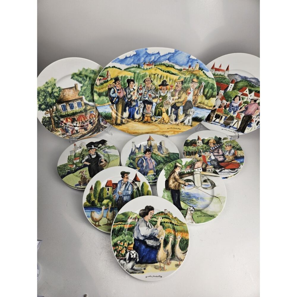 13 Perigord Guy Buffet for Williams Sonoma French Country Scenes Plates Platter‎